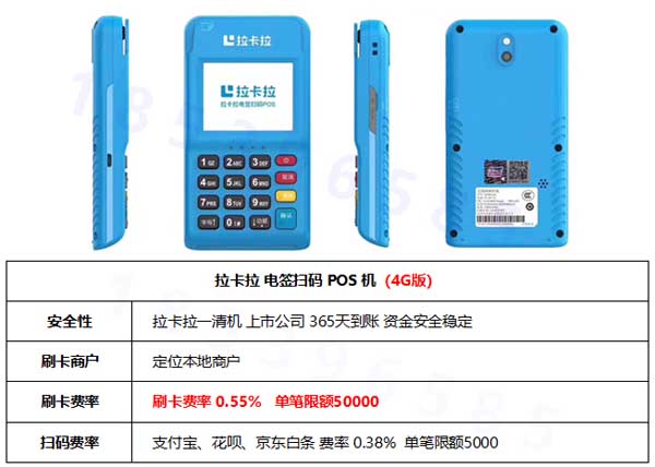 2023年拉卡拉pos机费率,路边上申请拉卡拉的是真的吗